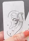 Gümüş Renk Taş Detaylı Ear Cuff (Tek)