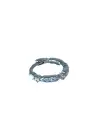 Gümüş Renk Taş Detaylı Halka Çelik Tragus/Kıkırdak Küpe/Piercing (Tek)
