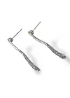 Gümüş Renk Taş Detaylı Metal Küpe (Çift)
