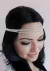 Gümüş Renk Taş Detaylı Saç Aksesuarı/Kına Aksesuarı