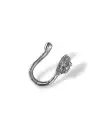 Gümüş Renk Taş Detaylı Sıkıştırmalı Deliksiz Hızma Piercing (Tek)