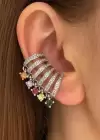 Gümüş Renk Taş Detaylı YSX Ear Cuff (Tek)