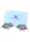 Gümüş Renk Taş Detaylı YSX Küpe (Çift)