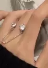 Gümüş Renk Tasarım Yüzük