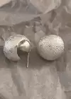 Gümüş Renk Top Çelik Küpe (Çift)