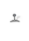 Gümüş Renk Top Detaylı Çelik Tragus/Kıkırdak Küpe/Piercing (Tek)