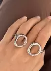 Gümüş Renk Üç Parmak Ayarlanabilir Yüzük