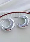 Gümüş Renk VİP YSX Halka Küpe (Çift)