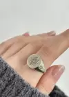 Gümüş Renk Yıldız Figürlü Ayarlanabilir Yüzük