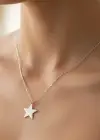 Gümüş Renk Yıldız Figürlü Çelik Kolye