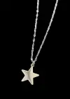 Gümüş Renk Yıldız Figürlü Çelik Kolye