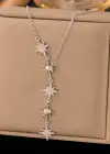 Gümüş Renk Yıldız Figürlü Çelik Kolye