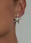 Gümüş Renk Yıldız Figürlü Çelik Küpe (Çift)