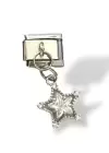 Gümüş Renk Yıldız Figürlü Çelik Nomination Charm (Tek)
