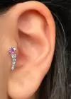 Gümüş Renk Yıldız Figürlü Çelik Tragus/Kıkırdak Küpe/Piercing (Tek)