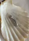 Gümüş Renk Yıldız Figürlü Cerrahi Çelik Göbek Piercing