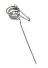 Gümüş Renk Yıldız Figürlü Sallantılı Ear Cuff (Tek)