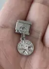 Gümüş Renk Yıldız Figürlü Taş Detaylı Çelik Nomination Charm (Tek)