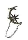 Gümüş Renk Yıldız Figürlü Taş Detaylı Ear Cuff (Çift)