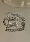 Gümüş Renk Yıldız Figürlü Taş Detaylı Ear Cuff (Tek)