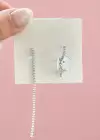 Gümüş Renk Yıldız Figürlü Taş Detaylı Küpe (Çift)
