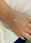 Gümüş Renk Yıldız Figürlü Taş Detaylı Şahmeran