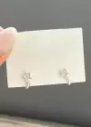 Gümüş Renk Yıldız Figürlü Taş Detaylı YSX Küpe (Çift)