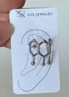 Gümüş Renk YSX Ear Cuff (Tek)