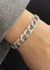 Gümüş Renk Zincir Çelik Bileklik (Unisex)