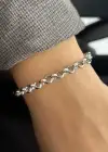 Gümüş Renk Zincir Çelik Bileklik (Unisex)