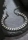 Gümüş Renk Zincir Çelik Bileklik (Unisex)