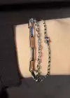 Gümüş Renk Zincir Detaylı Bileklik