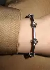 Gümüş Renk Zincir Detaylı Çelik Bileklik