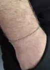 Gümüş Renk Zincir Detaylı Erkek Çelik Bileklik