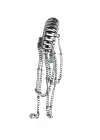 Gümüş Renk Zincir Detaylı Sallantılı Ear Cuff (Tek)