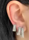 Gümüş Ve Altın Renk 3lü YSX Küpe Set