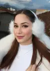 Gümüş Ve Beyaz Renk Simli Peluş Kulaklık