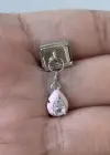 Gümüş Ve Pembe Renk Taş Detaylı Çelik Nomination Charm (Tek)