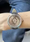 Gümüş Ve Siyah Renk Deri Kordonlu Çelik Erkek Saat