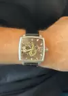 Gümüş Ve Siyah Renk Deri Kordonlu Çelik Erkek Saat
