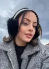 Gümüş Ve Siyah Renk Simli Peluş Kulaklık