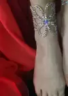 Hologramlı Taş Detaylı Ayak Dans Bileziği