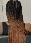 İki Renk Ombreli Afrika Zenci Örgüsü Box Braid Sentetik Saç 60cm 100gr