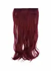 Isıya Dayanıklı Yarımay Çıt Çıt Saç - 39# - Şarap Kızıl - Dalgalı - 60 Cm - 110 Gr ( Sevil )
