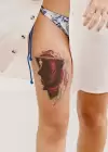 Kadın Modelli Geçici Dövme Tattoo