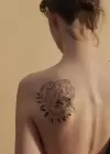 Kadın ve Çiçek Modelli Geçici Dövme Tattoo