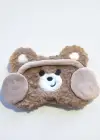 Kahve Renk Ayıcık Figürlü Peluş Uyku Bandı
