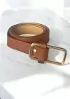 Kahve Renk Deri Detaylı Kadın Kemer