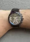 Kahve Renk Deri Kordonlu Çelik Erkek Saat