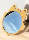 Kahve Renk Kedi Figürlü Masa Aynası